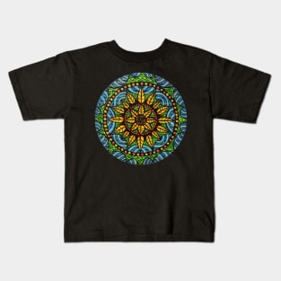 Sunflower Mandala Kids T-Shirt